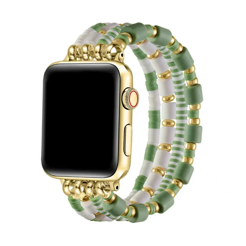 Emily Green Beaded Band for Apple Watch® Band by Posh Tech