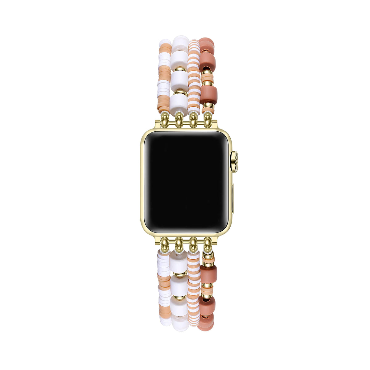 Colorful Beaded Stretch Apple Watch® Band Close-Up on Wrist