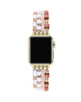 Colorful Beaded Stretch Apple Watch® Band Close-Up on Wrist