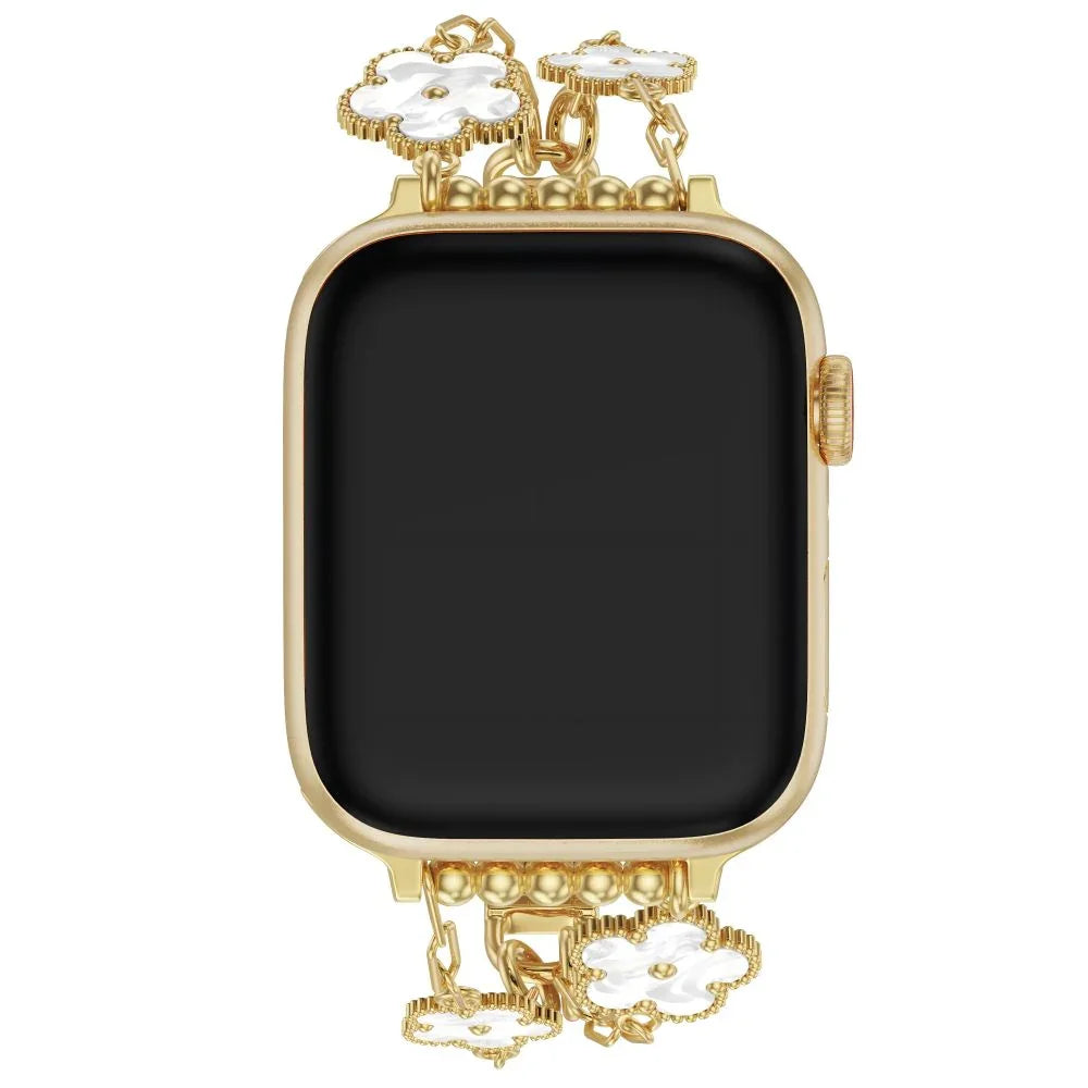 Gold Floral Chain Stainless Steel Apple Watch® Band by Posh Tech 