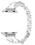 Cape Silver Stainless-Steel Apple Watch® Band Detail Close-Up 