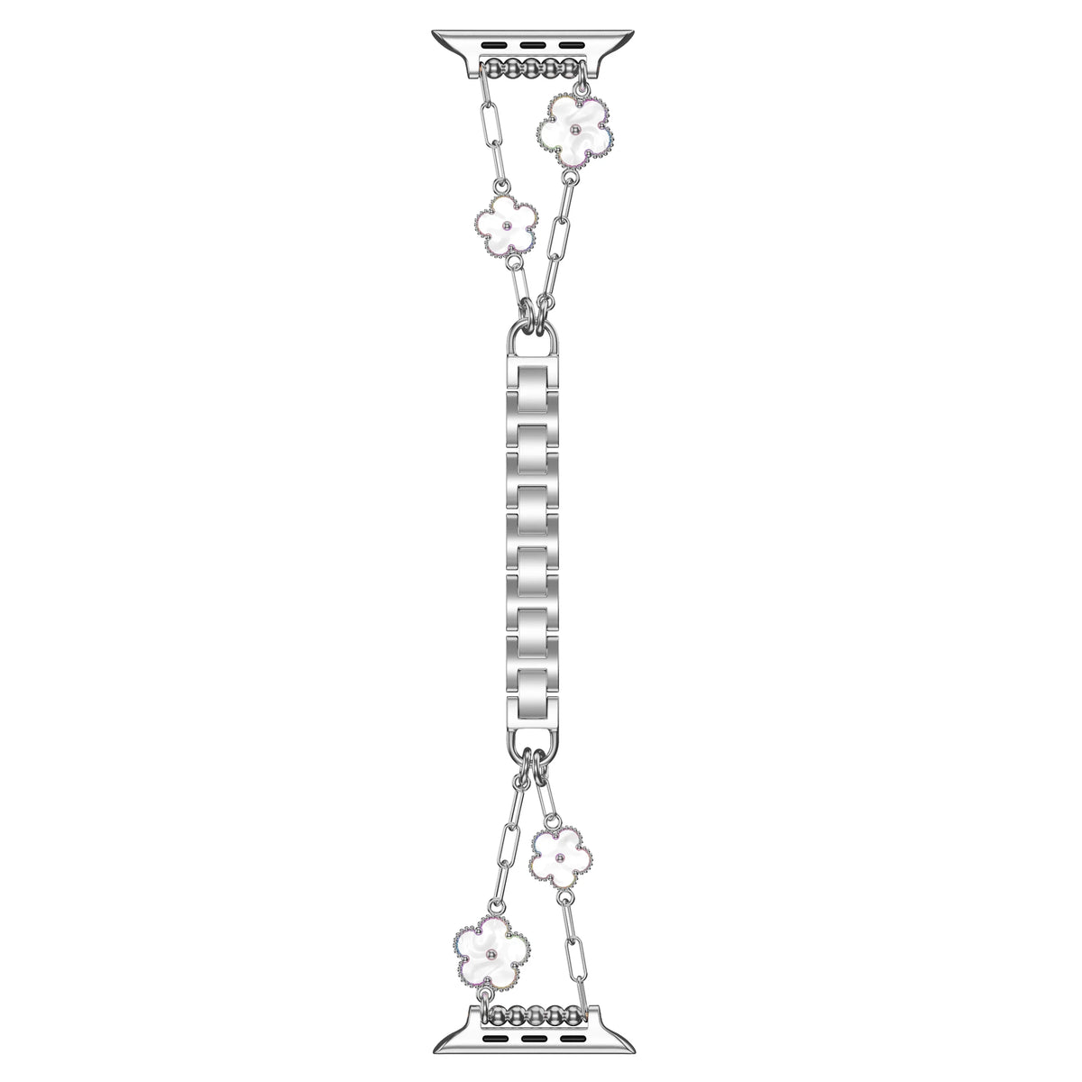 Flora Silver Floral Chain Apple Watch® Band