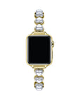 Gold Chain Stainless Steel Apple Watch® Band on Wrist by Posh Tech 