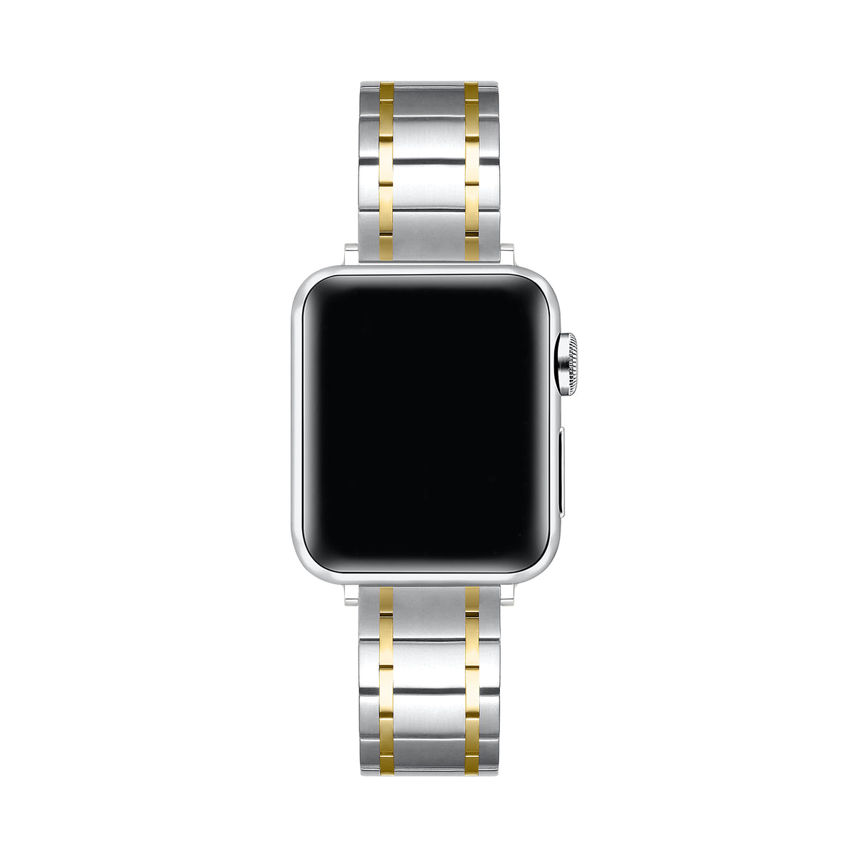 Silver/Gold Juno Apple Watch Band worn on Apple Watch
