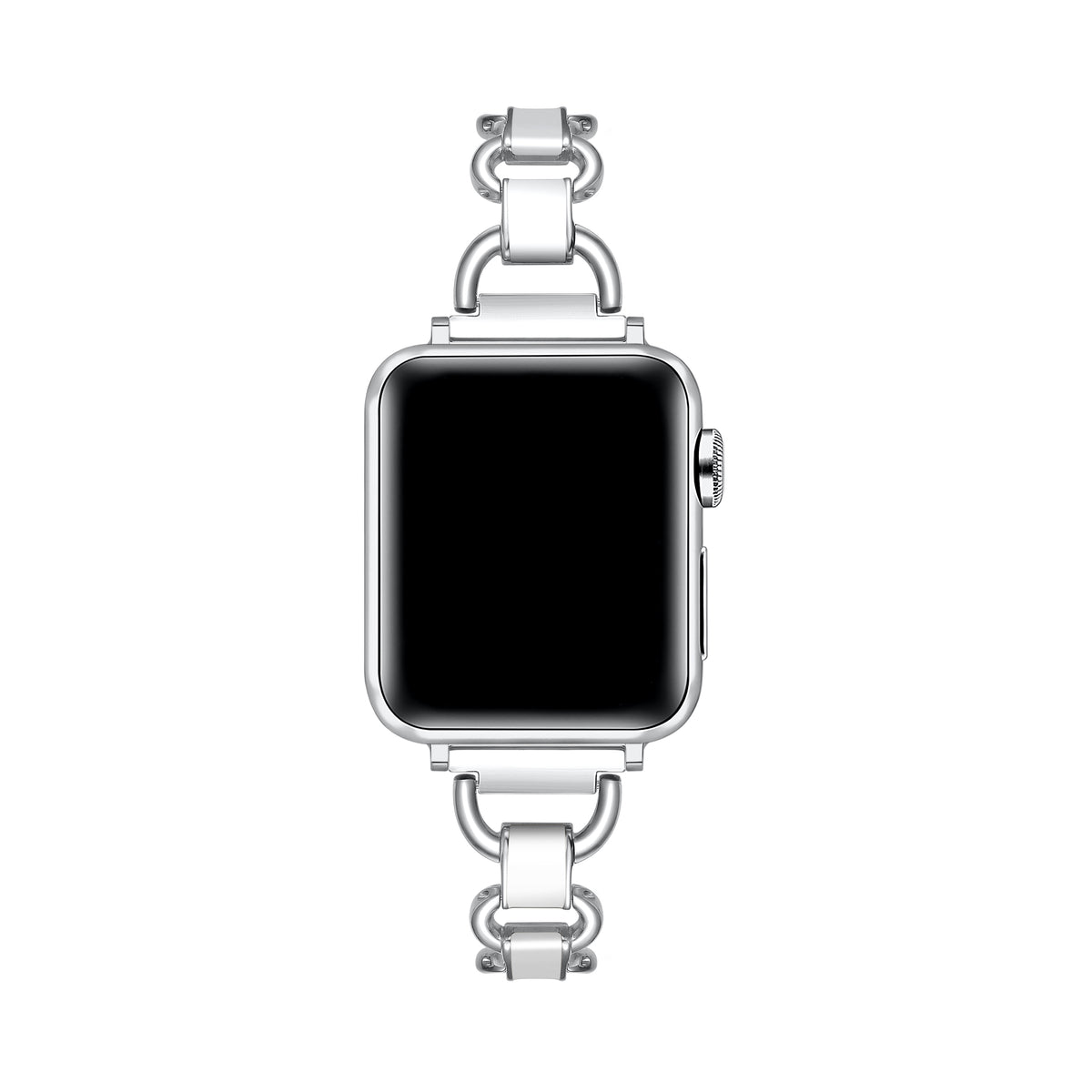 Silver Lottie Apple Watch Band worn on Apple Watch