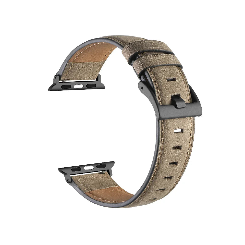 Hunt Distressed Leather Band for Apple Watch® Buckle Closure