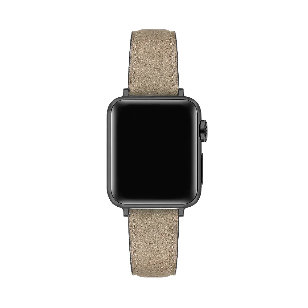 Hunt Distressed Leather Band for Apple Watch® on Wrist by Posh Tech