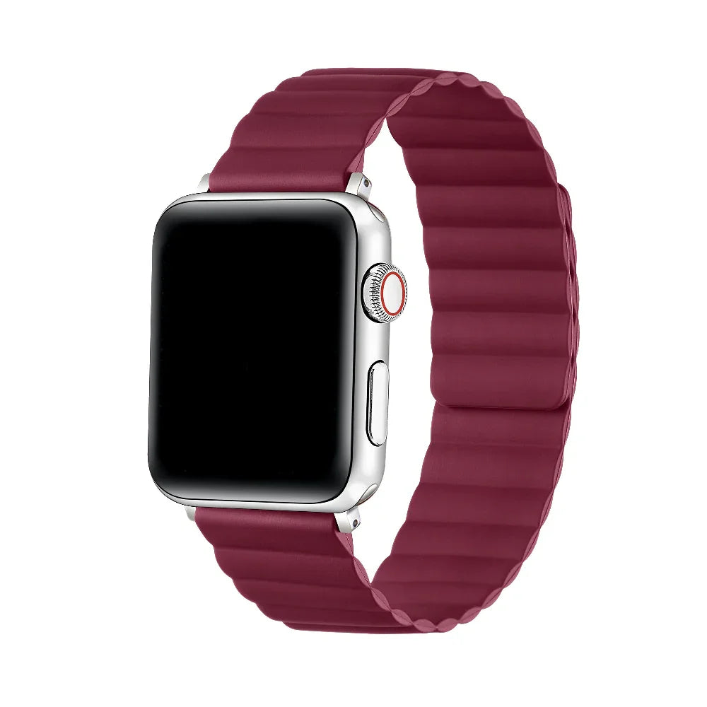 Cherry Lacquer Magnetic Closure Apple Watch® Band by Posh Tech 