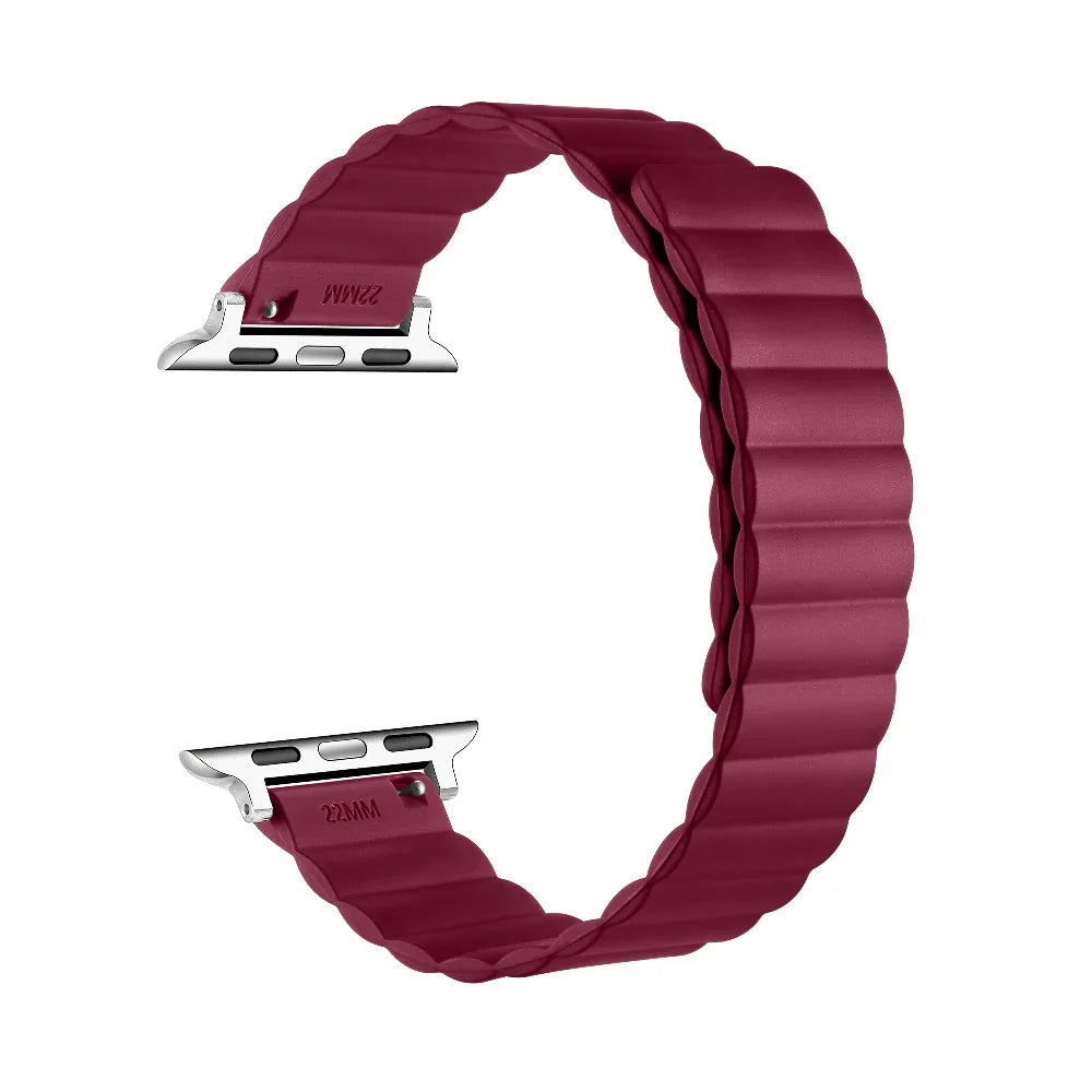 Cherry Lacquer Silicone Apple Watch® Band Close-Up