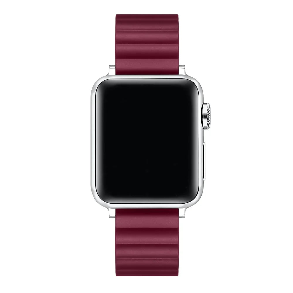 Magnetic Silicone Apple Watch® Band on Wrist by Posh Tech