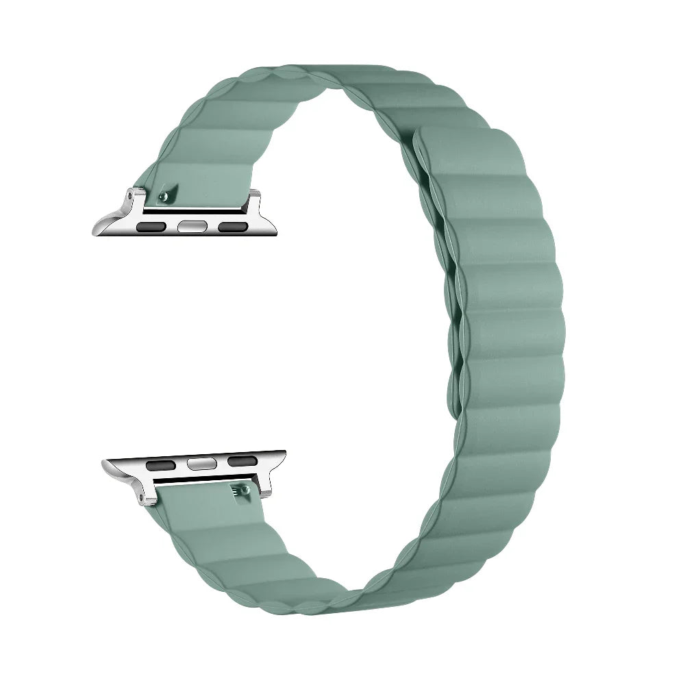 Sage Green Silicone Apple Watch® Band Close-Up