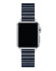 Dakota Magnetic Navy Leather Band for Apple Watch® by Posh Tech