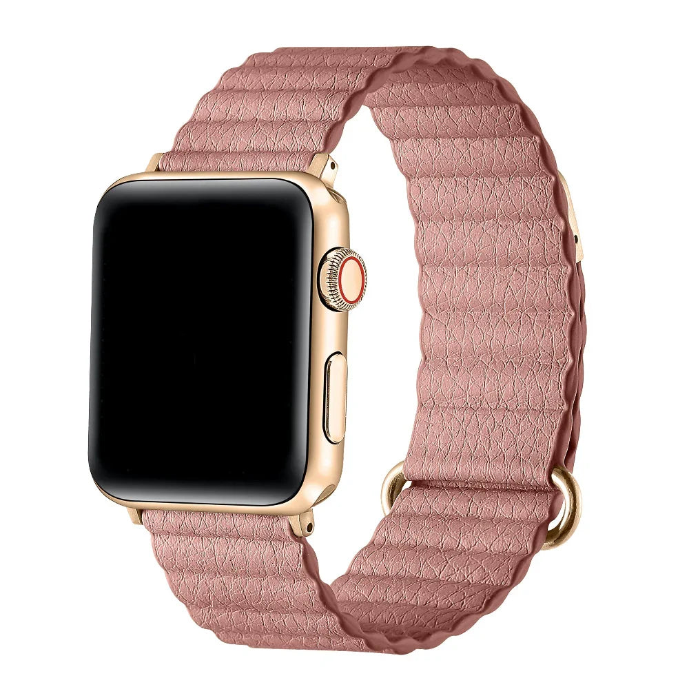 Dakota Pink Magnetic Vegan Leather Apple Watch® Band by Posh Tech 