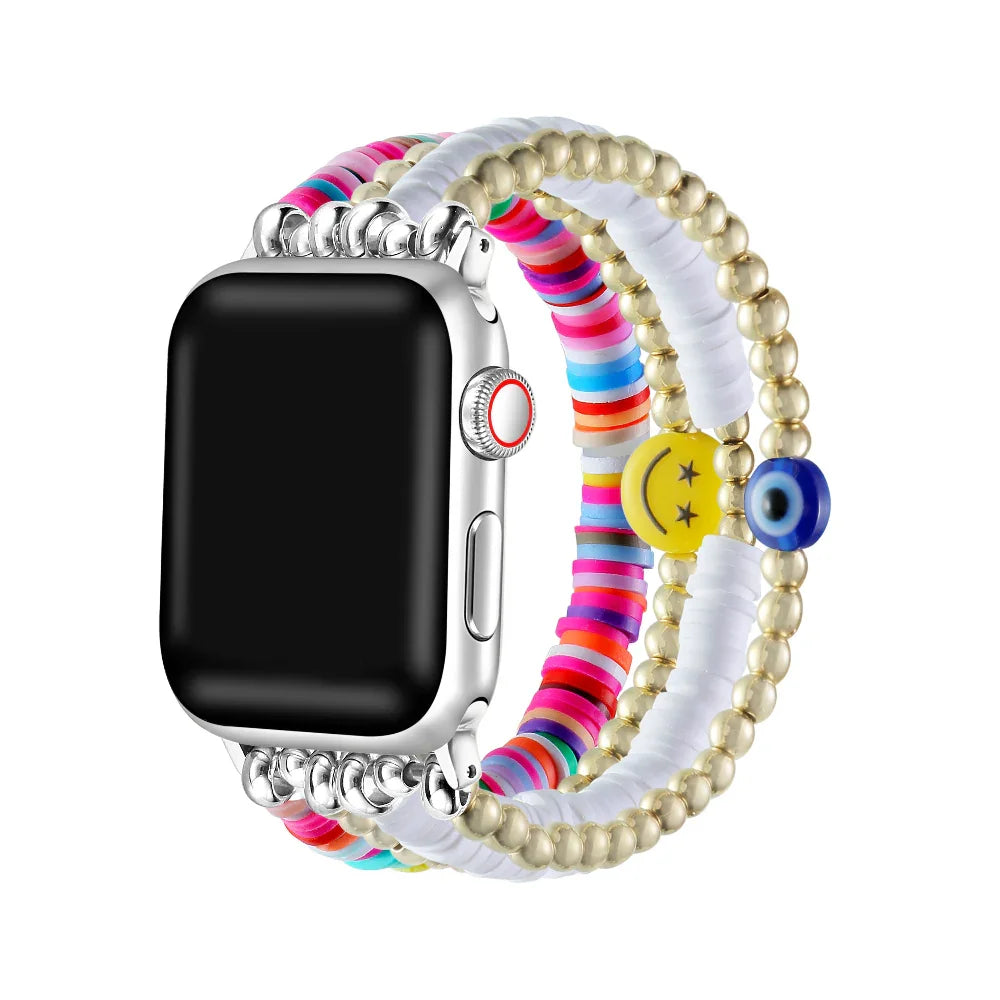 Bestie Rainbow Beaded Apple Watch® Band by Posh Tech