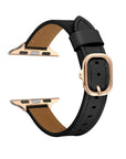 Carmen Skinny Leather Apple Watch® Strap Close-Up of Stitching 