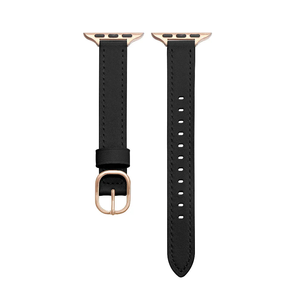 Carmen Skinny Leather Apple Watch® Strap Close-Up of Closure