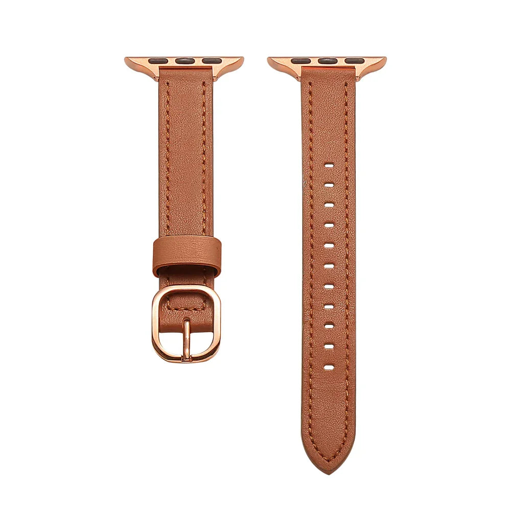 Carmen Skinny Leather Apple Watch® Strap Close-Up of Closure