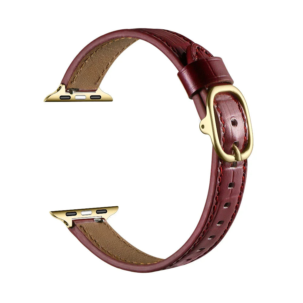 Croc Texture Leather Apple Watch® Band Close-Up 