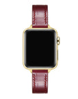 Cherry Red Croc-Embossed Leather Apple Watch® Band by Posh Tech 