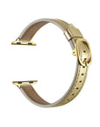 Carmen Skinny Leather Apple Watch® Strap Close-Up of Stitching 