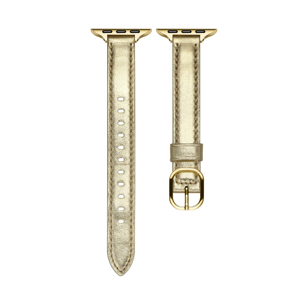 Carmen Skinny Leather Apple Watch® Strap Close-Up of Closure