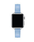 Ice Blue Skinny Leather Apple Watch® Band by Posh Tech 
