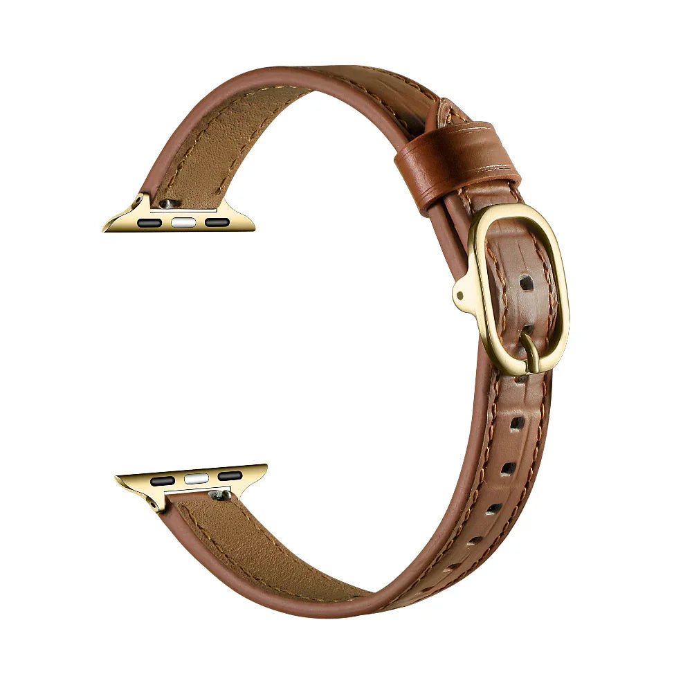 Croc Texture Leather Apple Watch® Band Close-Up 