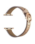 Carmen Skinny Leather Apple Watch® Strap Close-Up of Stitching 