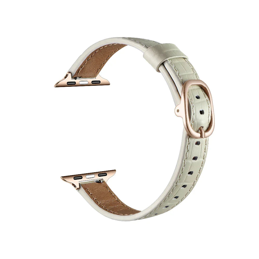 Croc Texture Leather Apple Watch® Band Close-Up 