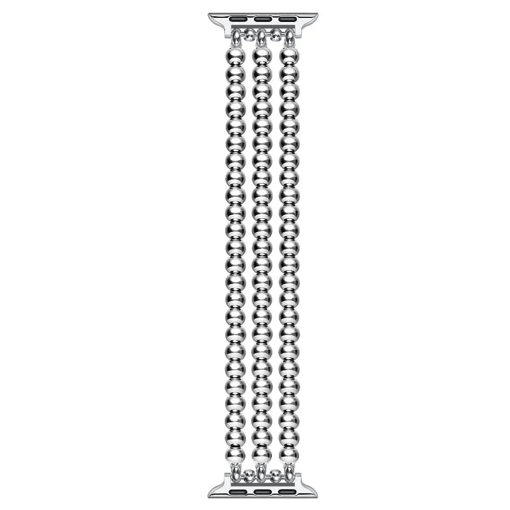 Nova Silver Stainless-Steel Bracelet Band for Apple Watch® Adapters 