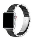 Orla Black Silicone and Stainless Steel Apple Watch® Band by Posh Tech 