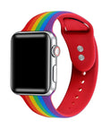 Rainbow Printed Silicone Band for Apple Watch
