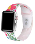 Printed Silicone Band with Pins for Apple Watch