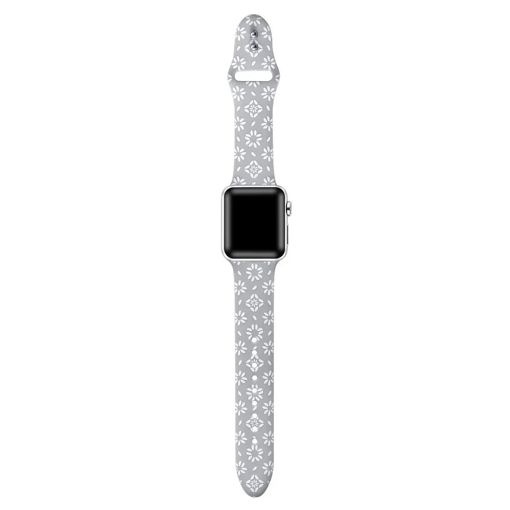 Printed Silicone Band with Pins for Apple Watch