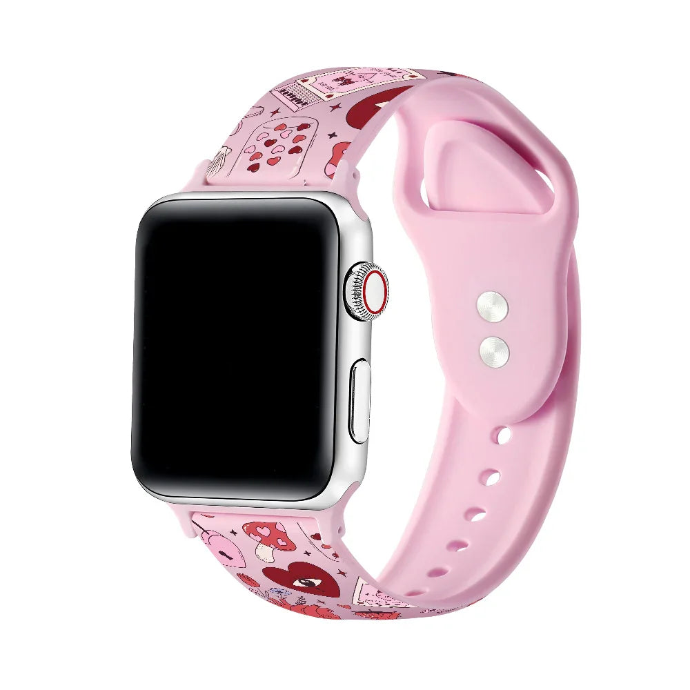 Y2K Retro Print Silicone Apple Watch® Band by Posh Tech 