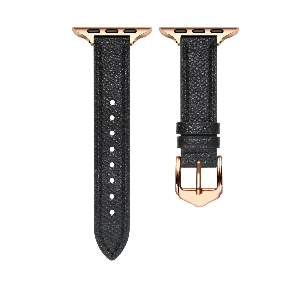 Cleo Skinny Leather Apple Watch® Strap Close-Up of Closure