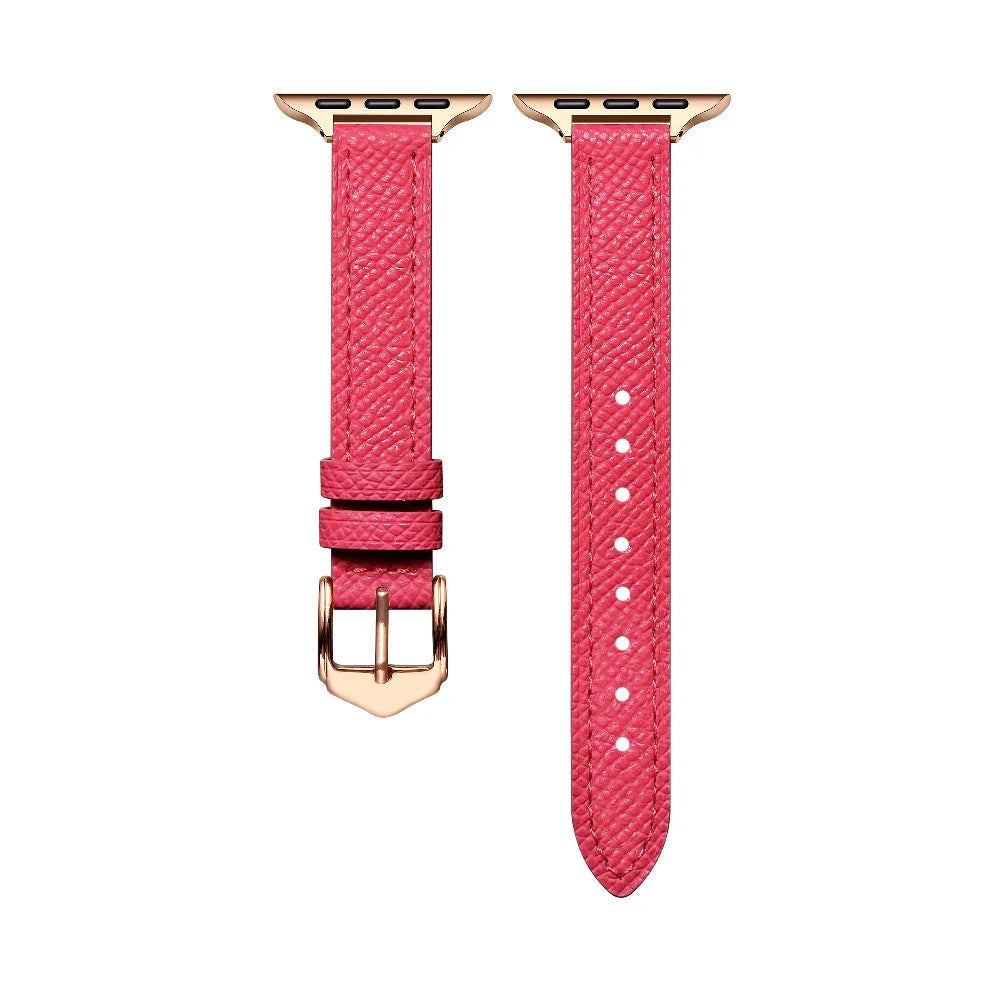 Cleo Skinny Leather Apple Watch® Strap Close-Up of Closure