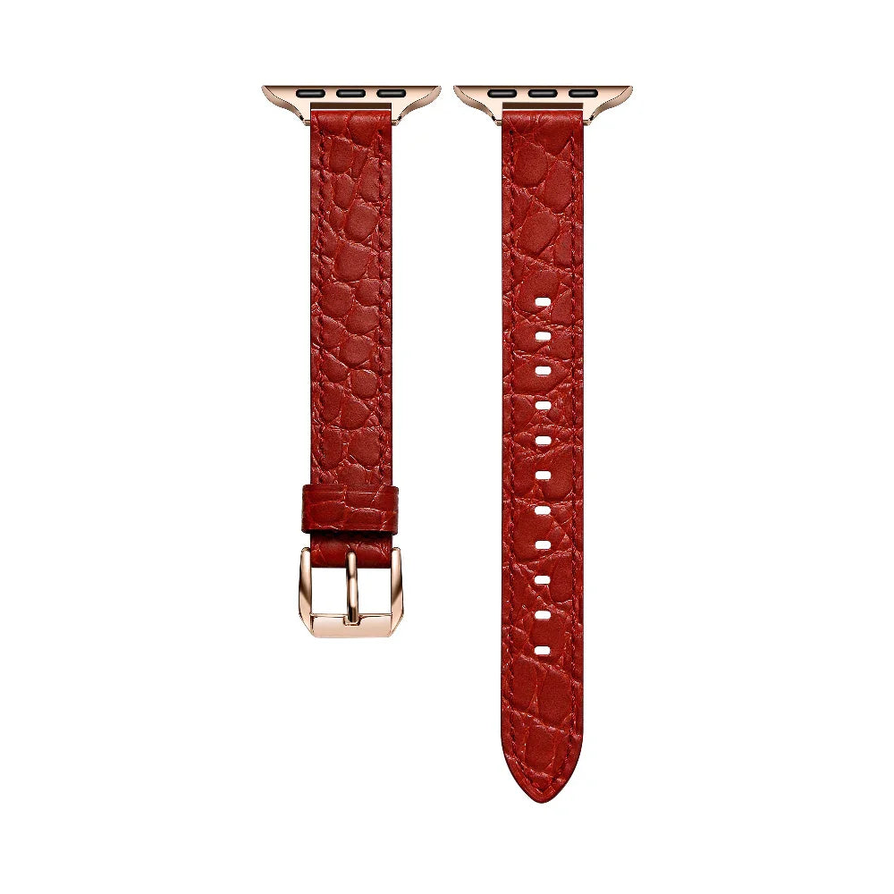 Cleo Skinny Croc Leather Band for Apple Watch® Bands with Adapters