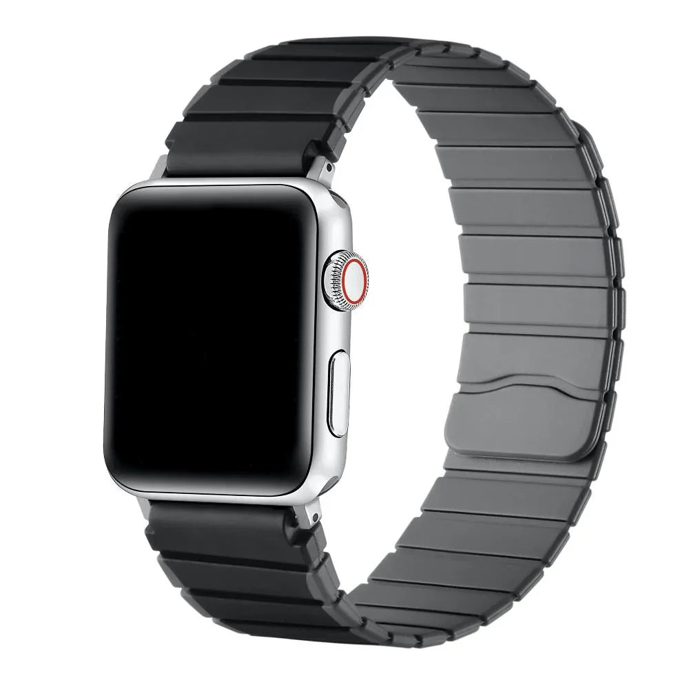 Premium Black Magnetic Silicone Band for Apple Watch® 