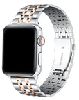 Rainey Rose Gold and Silver Two-Tone Stainless Steel Link Apple Watch® Band by Posh Tech