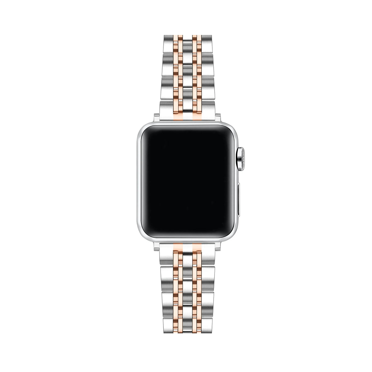 Rose Gold and Silver Two-Tone Stainless Steel Apple Watch® Band by Posh Tech