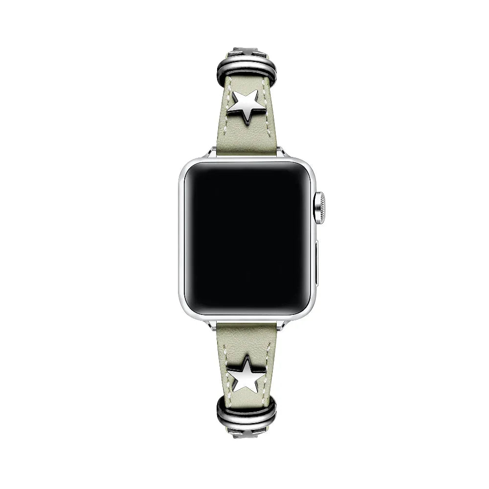 Rodeo Star Leather Band for Apple Watch® on Wrist by Posh Tech