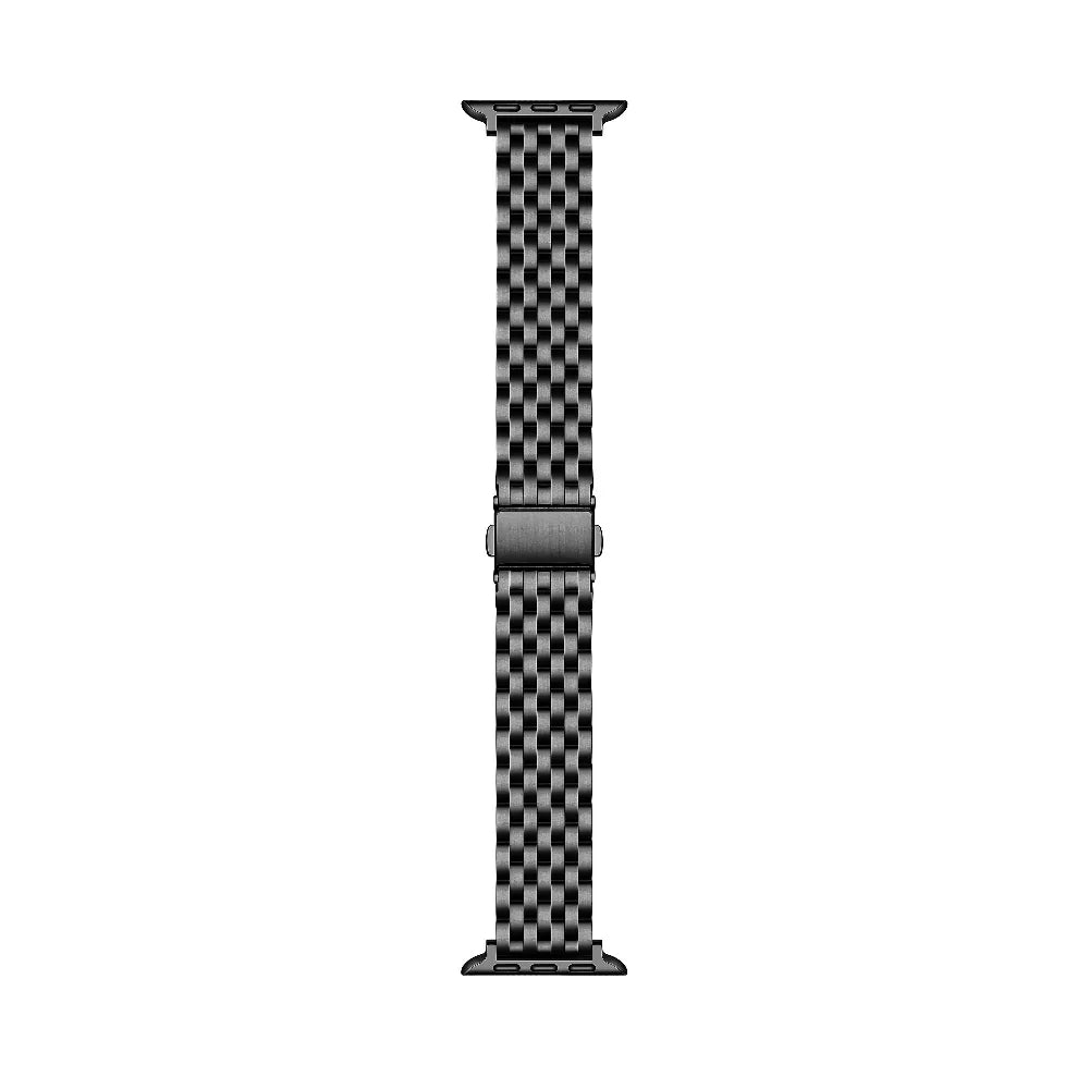 Remy Black Apple Watch® Band Close-Up of Link Detail 