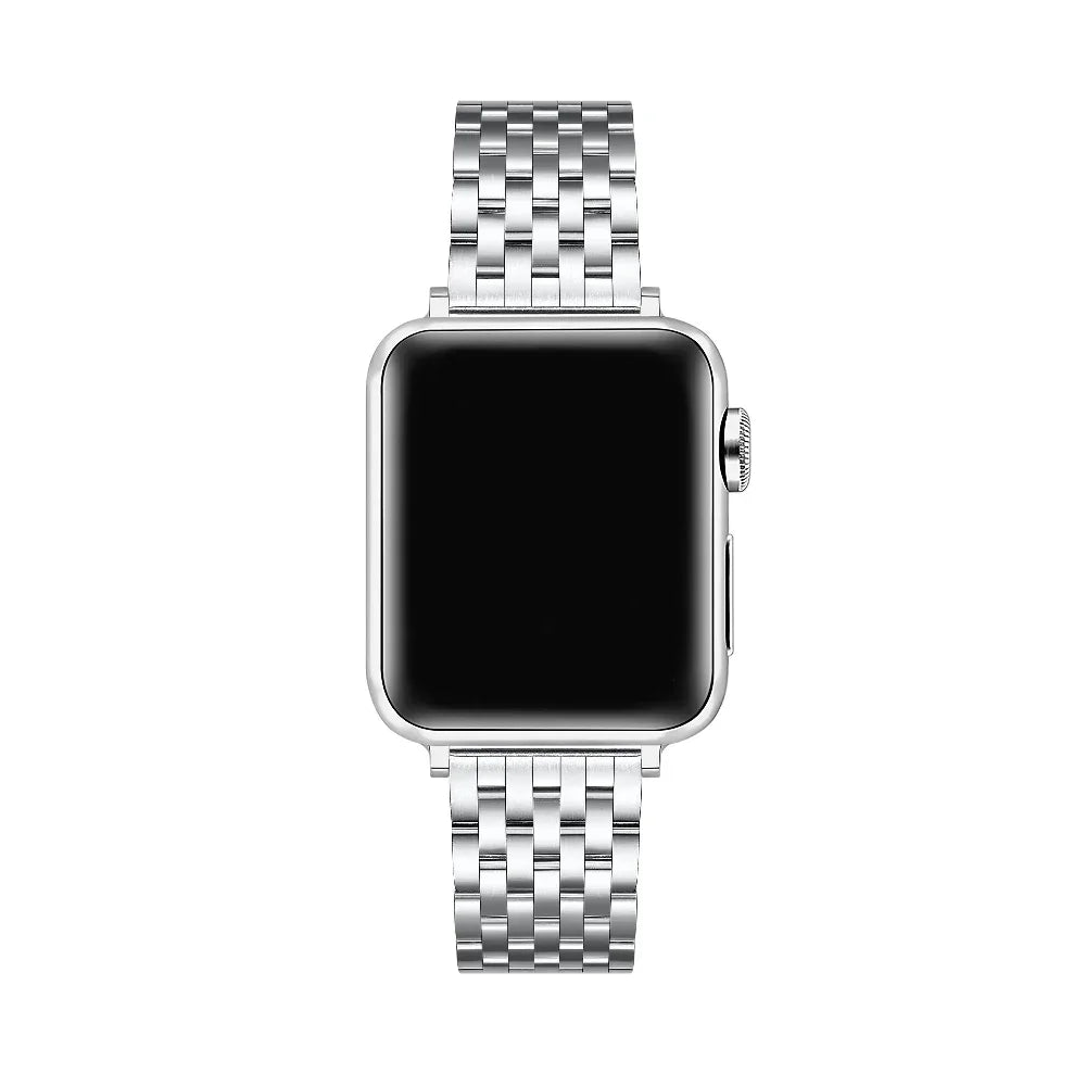 Silver Stainless Steel Apple Watch® Band by Posh Tech