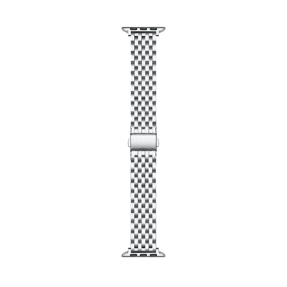 Remy Silver Apple Watch® Band Close-Up of Link Detail 