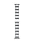 Remy Silver Apple Watch® Band Close-Up of Link Detail 