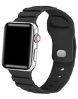 Ridge Black Silicone Apple Watch® Band by Posh Tech 