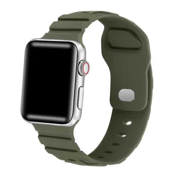 Ridge Green Silicone Apple Watch® Band by Posh Tech 