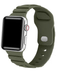Ridge Green Silicone Apple Watch® Band by Posh Tech 