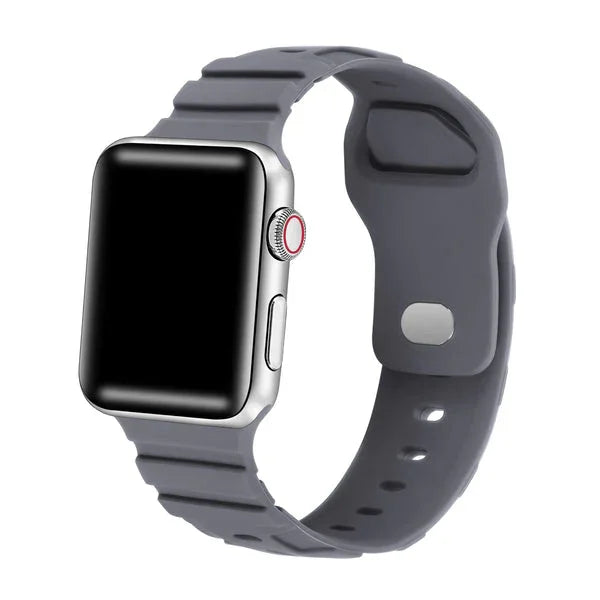 Ridge Gray Silicone Apple Watch® Band by Posh Tech 